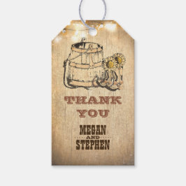 カウボーイブーツ素朴カントリーウェディング ギフトタグ