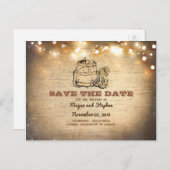 カウボーイブーツ素朴カントリー日付を保存 案内ポストカード (正面/裏面)