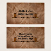 カウボーイブーツ結婚式の引き出物つるラベル (正面&裏面)