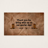 カウボーイブーツ結婚式の引き出物つるラベル (裏面)