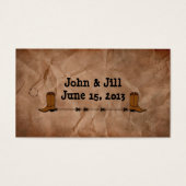 カウボーイブーツ結婚式の引き出物つるラベル (正面)