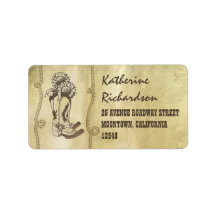 カウボーイブーツ西住所 シール