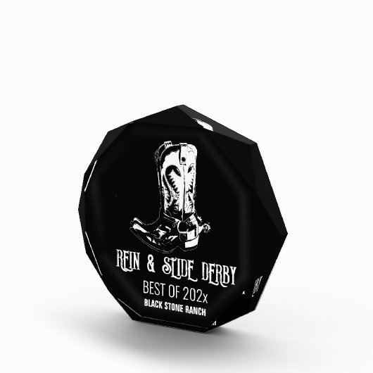 カウボーイブーツ賞トロフィーのダービー選手権 フォトブロック (右)