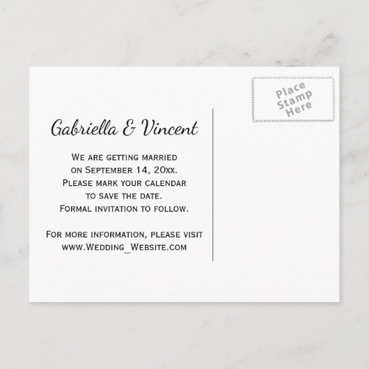 カウボーイブーツ馬ビットウェディング日付を保存 案内ポストカード (裏面)