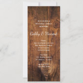 カウボーイブーツ馬ビット結婚のリハーサルディナー 招待状 (裏面)