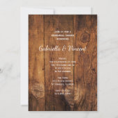 カウボーイブーツ馬ビット結婚のリハーサルディナー 招待状 (裏面)