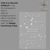 カウボーイブーツ&きらきら光るブライダルシャワー ベラム紙招待状