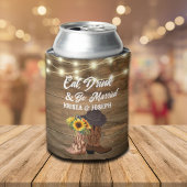 カウボーイブーツ ひまわり ウエスタン ウェディング 缶クーラー