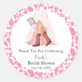 カウボーイブーツ＆ウェディングドレス ブライダルショー ラウンドシール (正面)