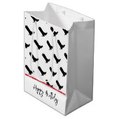 カウボーイブーツ スパー シルエット パターン バンダナ ミディアムペーパーバッグ (正面アングル)