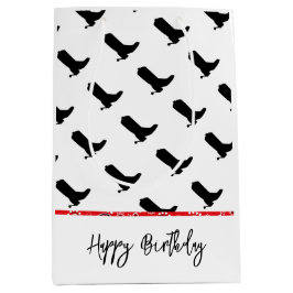 カウボーイブーツ スパー シルエット パターン バンダナ ミディアムペーパーバッグ