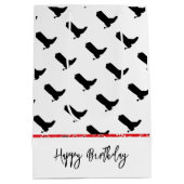 カウボーイブーツ スパー シルエット パターン バンダナ ミディアムペーパーバッグ (裏面)