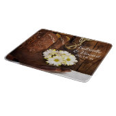 カウボーイブーツ、デイジーと馬のビット結婚ズ カッティングボード (角)