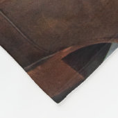 カウボーイブーツ、デイジーと馬ビットカントリーの結婚式 フリースブランケット (角)