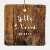 カウボーイブーツ、デイジー馬ビットウェスタン結婚ズ セラミックオーナメント (裏面)