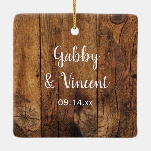 カウボーイブーツ、デイジー馬ビットウェスタン結婚ズ セラミックオーナメント (裏面)