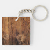 カウボーイブーツ、デイジー馬ビットカントリーウェディング キーホルダー (裏面)