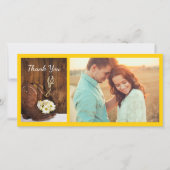 カウボーイブーツ、デイジー馬ビット結婚の感謝 サンキューカード (正面)