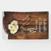 カウボーイブーツ、デイジー、馬ビット西結婚の 横断幕 (横)