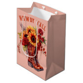 カウボーイブーツ、ハウディーオールブーツサンフラワー ミディアムペーパーバッグ (正面アングル)