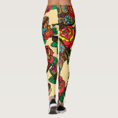 カウボーイブーツ&バラ:ヴィンテージデザイン。 レギンス (裏面)