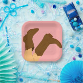 カウボーイブーツ ペーパープレート (パーティー)