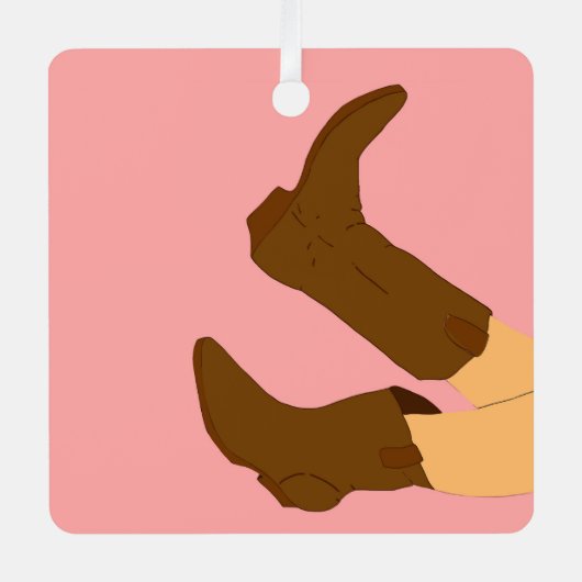 カウボーイブーツ メタルオーナメント (正面)