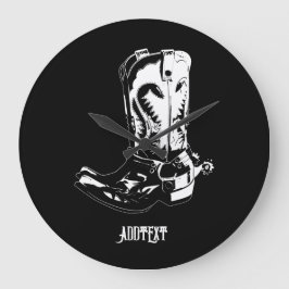 カウボーイブーツ ラージ壁時計