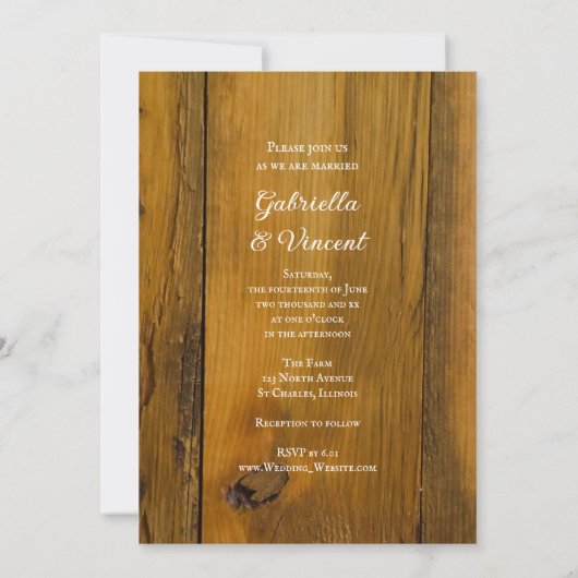 カウボーイブーツ&レースカントリーウェスタン結婚ズ 招待状 (裏面)