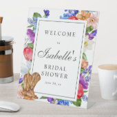 カウボーイブーツ&ワイルドフラワーブライダルシャワーへようこそ 台座サイン (インサイチュ)