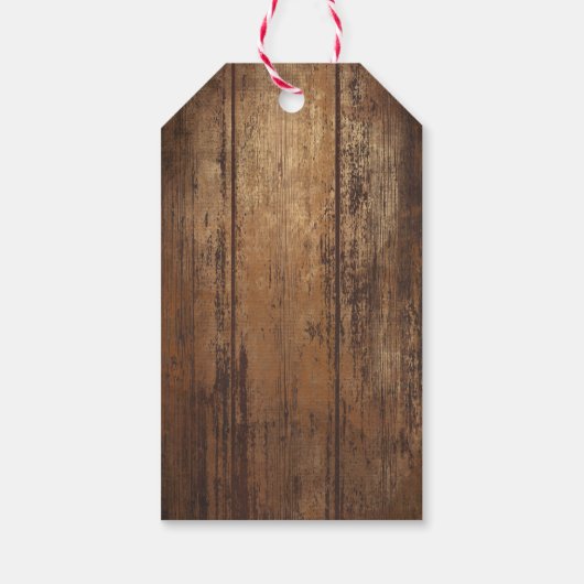 カウボーイブーツ、帽子、投げ縄 ギフトタグ (裏面)