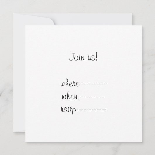 カウボーイブーツ 招待状 (裏面)