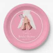 カウボーイブーツ&結婚ズドレスブライダルシャワー ペーパープレート (正面)