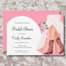 カウボーイブーツ&結婚ズドレスブライダルシャワー