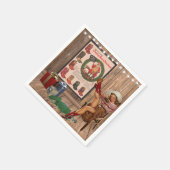 カウボーイブートクリスマス スタンダードカクテルナプキン (角)