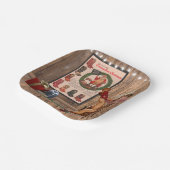 カウボーイブートクリスマス ペーパープレート (傾斜あり)