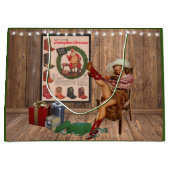 カウボーイブートクリスマス ラージペーパーバッグ (正面)