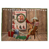 カウボーイブートクリスマス ラージペーパーバッグ (裏面)