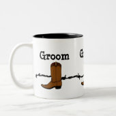 カウボーイブートグルームマグ ツートーンマグカップ (左)