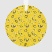 カウボーイブートシルエット名イエローバンダナウェスタン オーナメント (裏面)