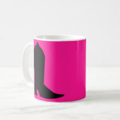 カウボーイブートシルエット コーヒーマグカップ (正面左)