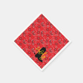カウボーイブートスパウシルエットハウディレッドバンダナ スタンダードカクテルナプキン (角)