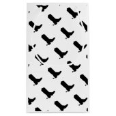 カウボーイブートスパウシルエットパターン白黒 スモールペーパーバッグ (裏面)