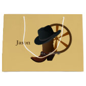 カウボーイブートデザインLGB ラージペーパーバッグ (正面)