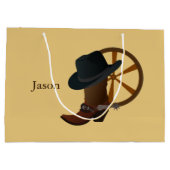 カウボーイブートデザインLGB ラージペーパーバッグ (裏面)