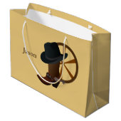 カウボーイブートデザインLGB ラージペーパーバッグ (裏面アングル)