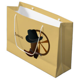 カウボーイブートデザインLGB ラージペーパーバッグ