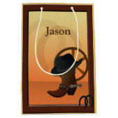 カウボーイブートデザインMGB ミディアムペーパーバッグ (正面)