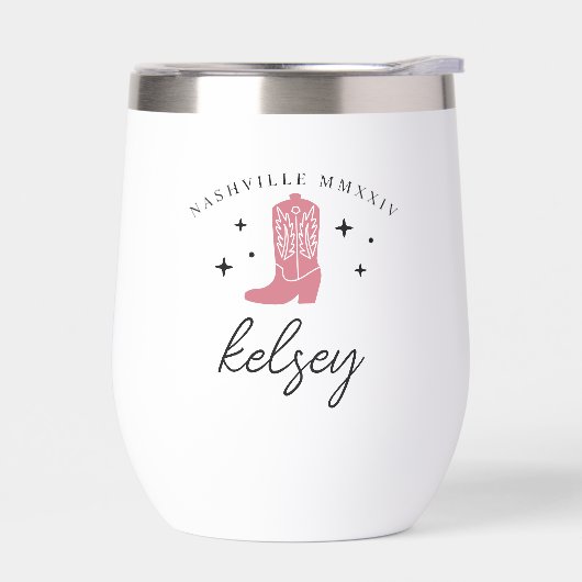 カウボーイブートパーソナライズされたバチェロレッテ (左面)