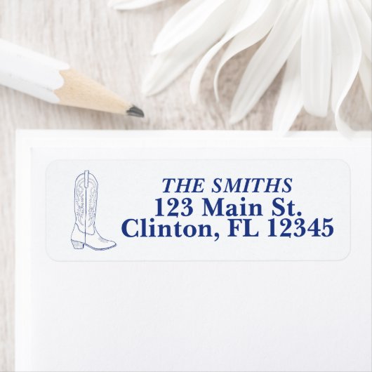カウボーイブート差出人住所ラベル ラベル (インサイチュ)